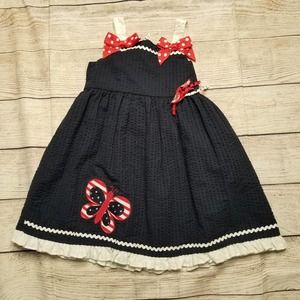 SOPHIE ROSE red & blue girsl summer dress